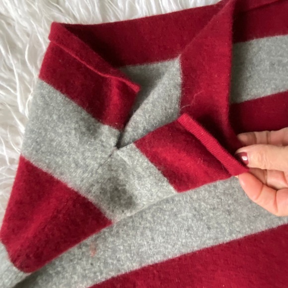 Design History Pure Cashmere Striped Crew Neck Boxy Sweater, Size S - Picture 4 of 5